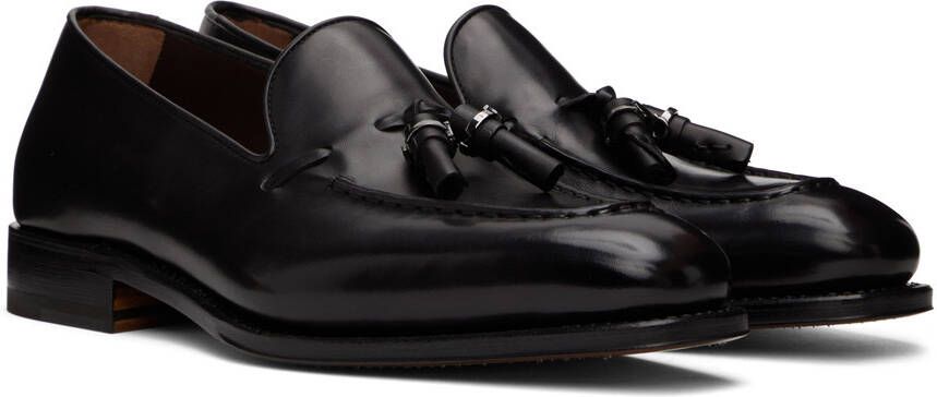 Ferragamo Black Tassel Loafers