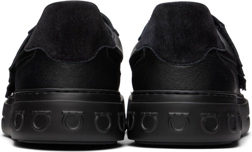 Salvatore Ferragamo Black Velcro Sneakers