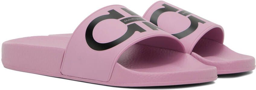 Ferragamo Pink Gancini Slides