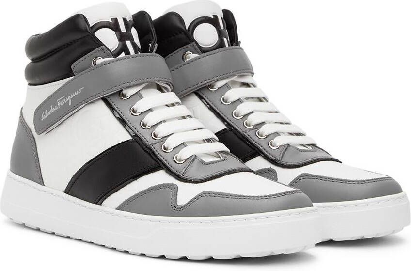 Ferragamo White High-Top Noe Sneakers
