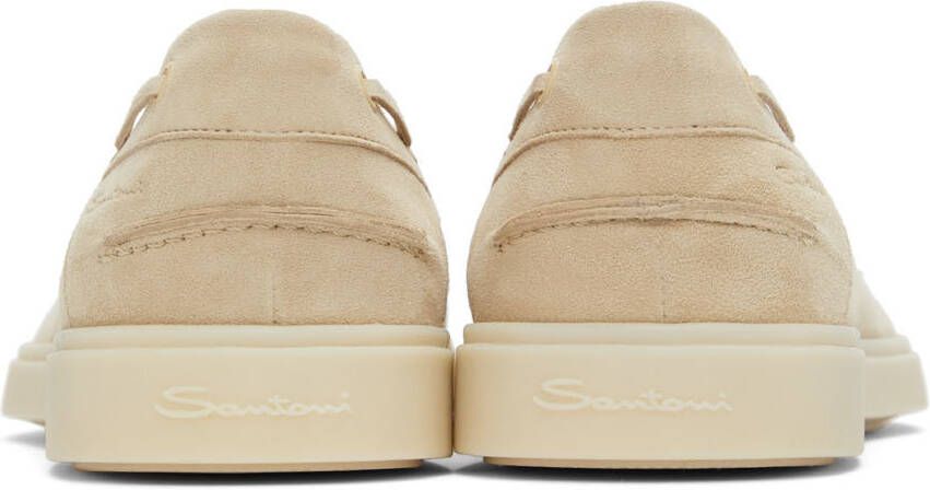 Santoni Beige Facade Loafers