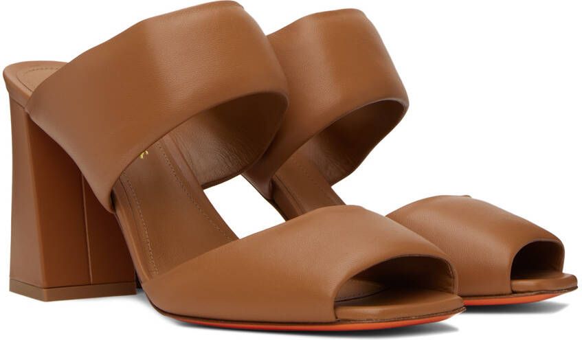 Santoni Brown Leather Heels