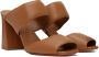 Santoni Brown Leather Heels - Thumbnail 4