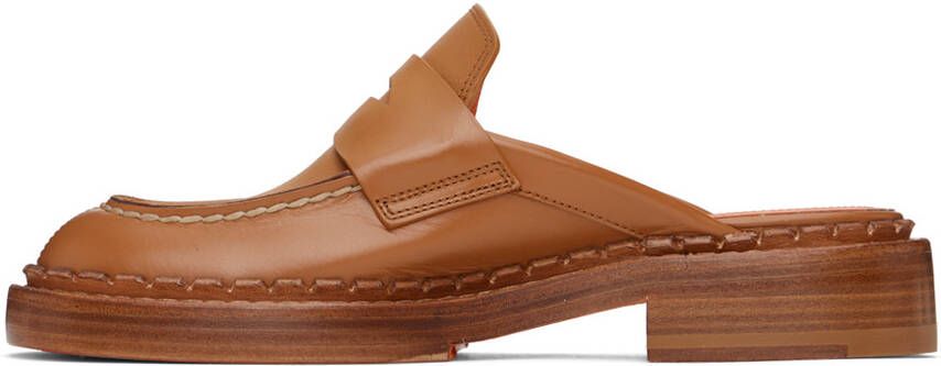 Santoni Brown Strap Loafers