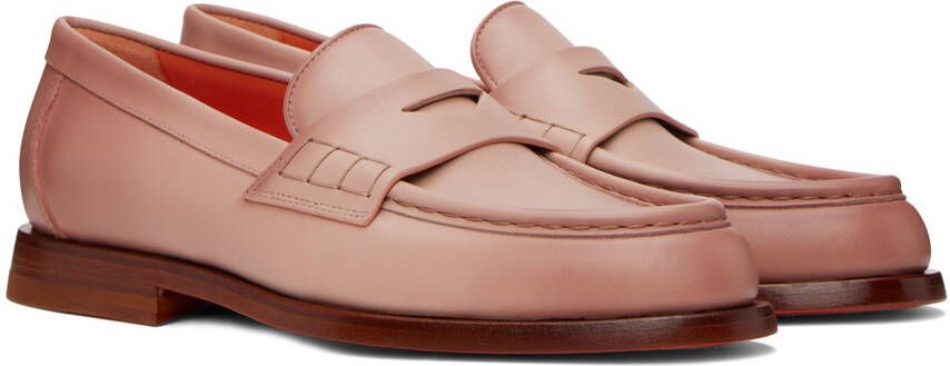 Santoni Pink College Loafers
