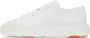 Santoni White Leather Derby Sneakers - Thumbnail 3
