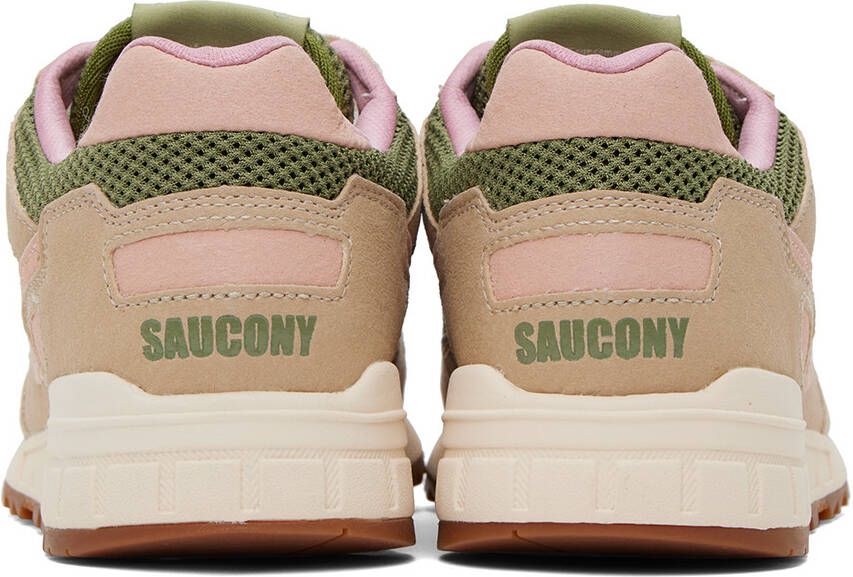 Saucony Tan & Green Shadow 5000 Mushroom Sneakers