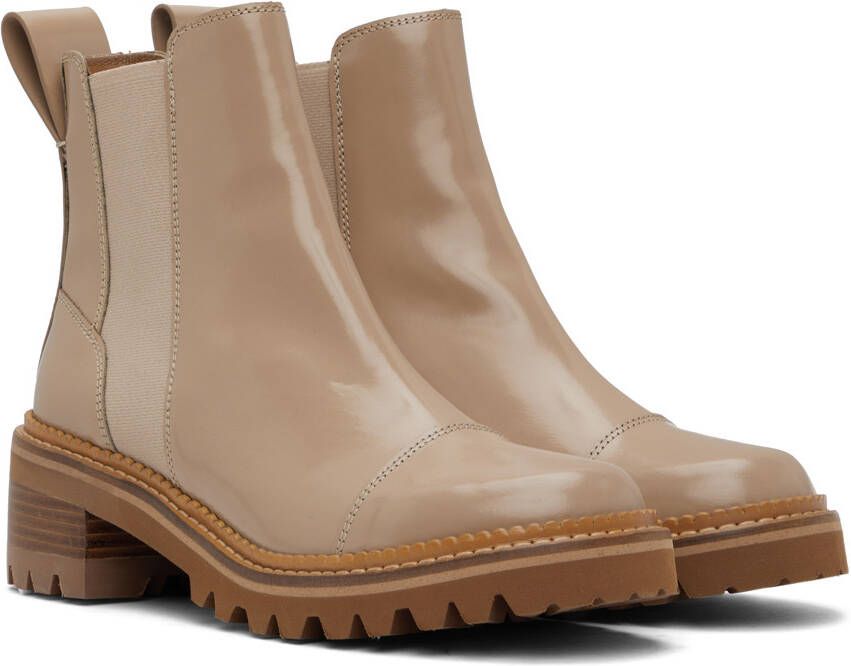 See by Chloé Beige Mallory Chelsea Boots