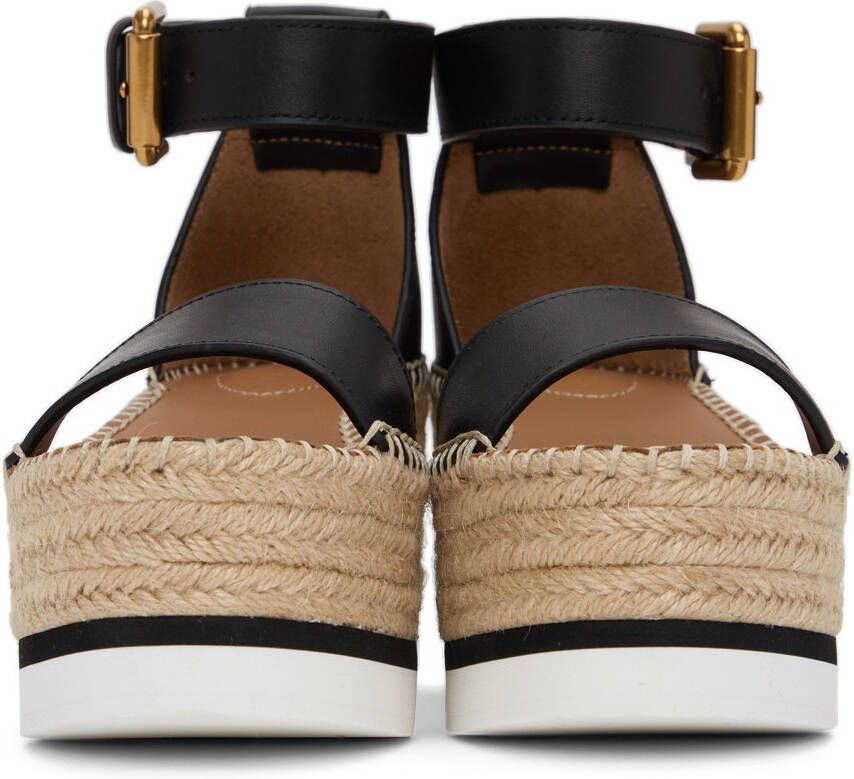 See by Chloé Black Glyn Espadrille Sandals