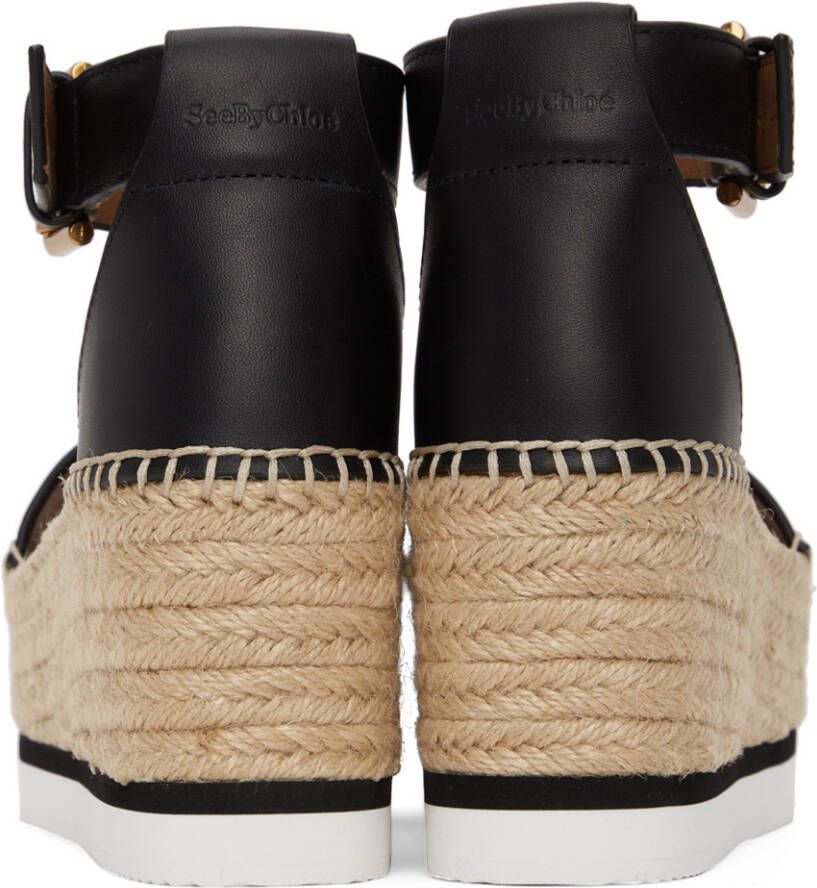 See by Chloé Black Glyn Espadrille Sandals