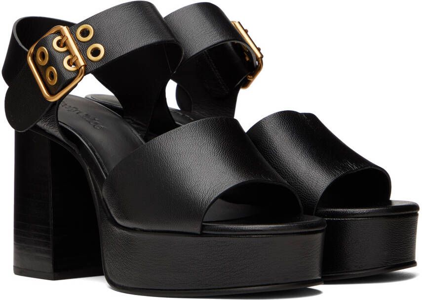 See by Chloé Black Lexy Heeled Sandals