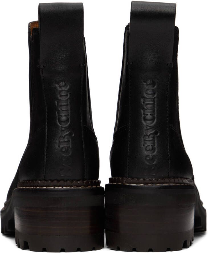 See by Chloé Black Mallory Ankle Boots