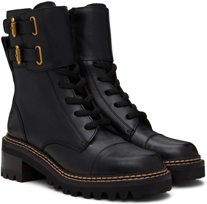 See by Chloé Black Mallory Boots