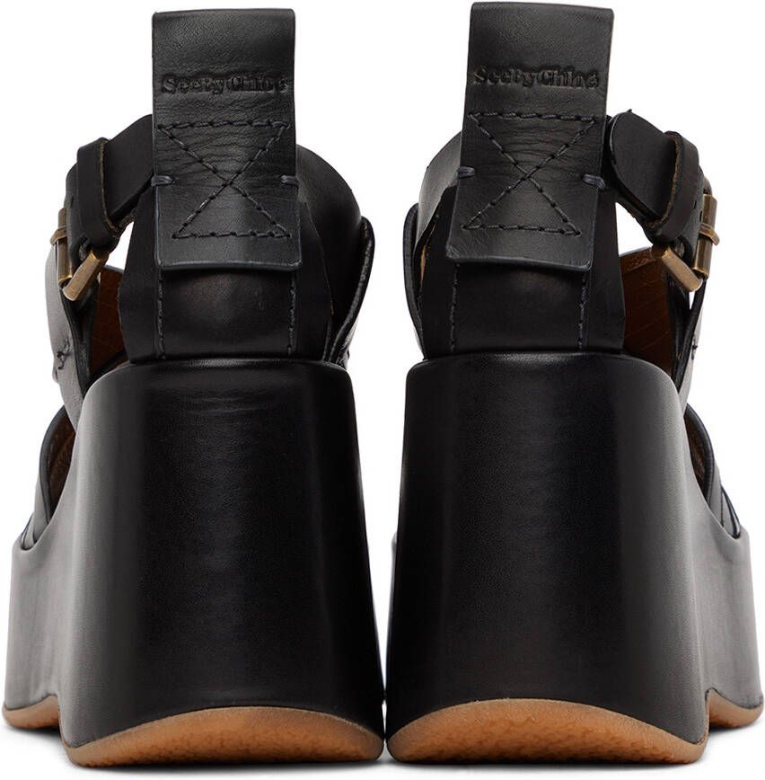 See by Chloé Black Thessa Heeled Sandals