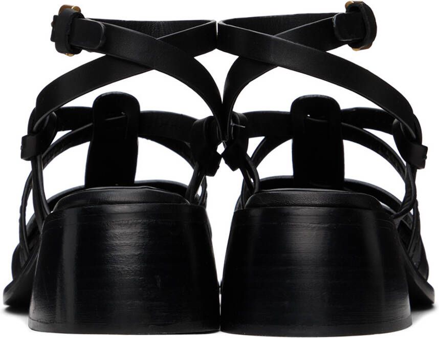 See by Chloé Black Wraparound Heeled Sandals