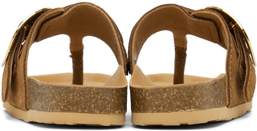 See by Chloé Brown Chany Fussbett Thong Sandals