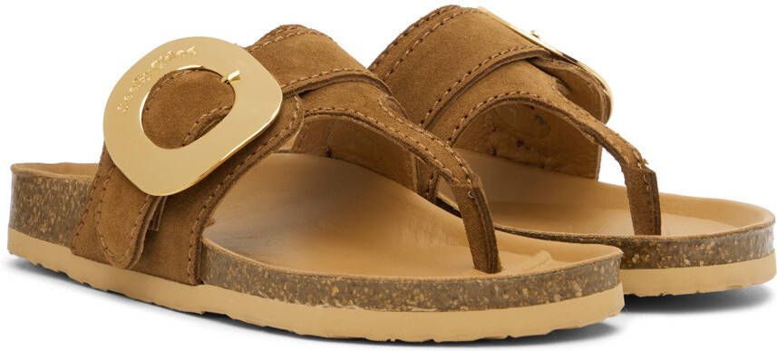 See by Chloé Brown Chany Fussbett Thong Sandals