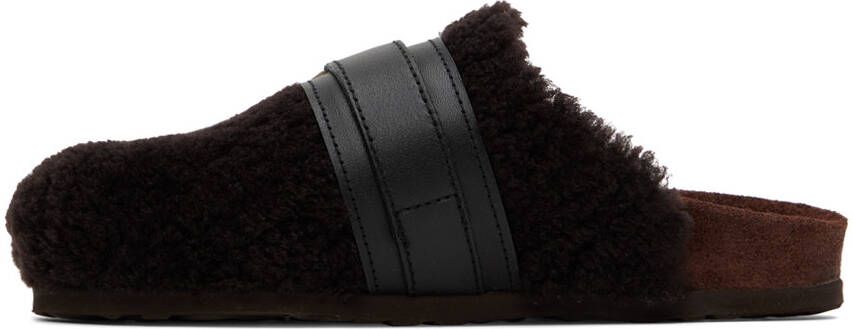 See by Chloé Brown Gema Shearling Mules