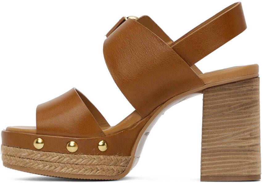 See by Chloé Brown Joline Heeled Sandals