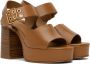 See by Chloé Brown Lexy Heeled Sandals - Thumbnail 4