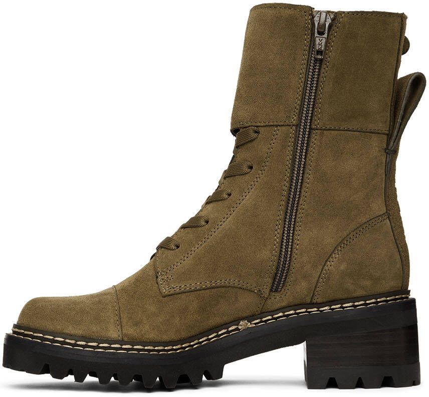 See by Chloé Khaki Mallory Combat Boots