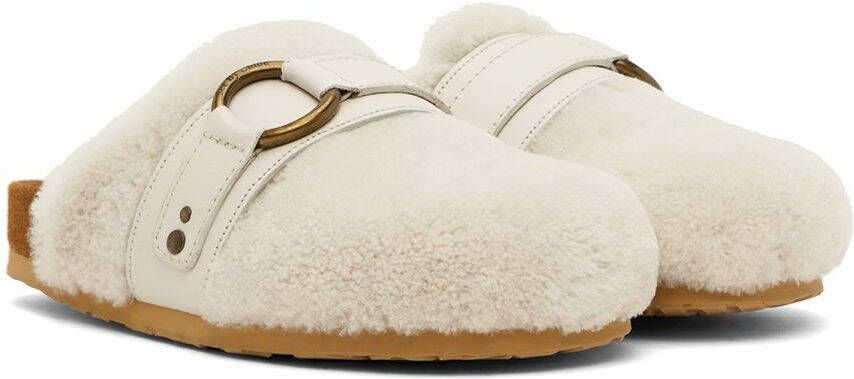 See by Chloé Off-White Gema Shearling Mules