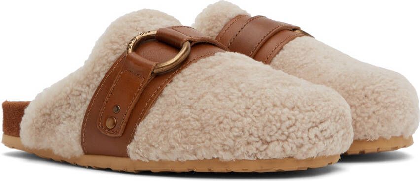See by Chloé SSENSE Exclusive Beige Gema Slippers