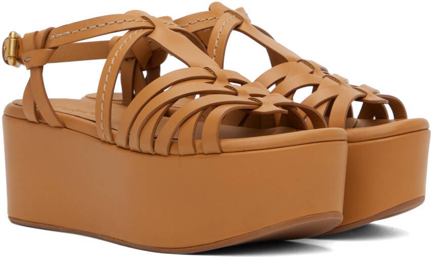 See by Chloé Tan Sierra Heeled Sandals