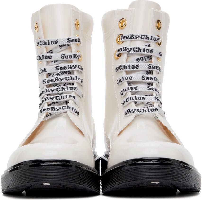 See by Chloé White Florrie Rain Boots