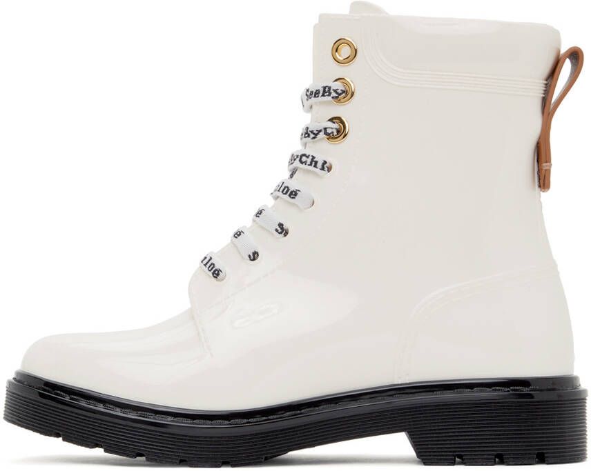 See by Chloé White Florrie Rain Boots