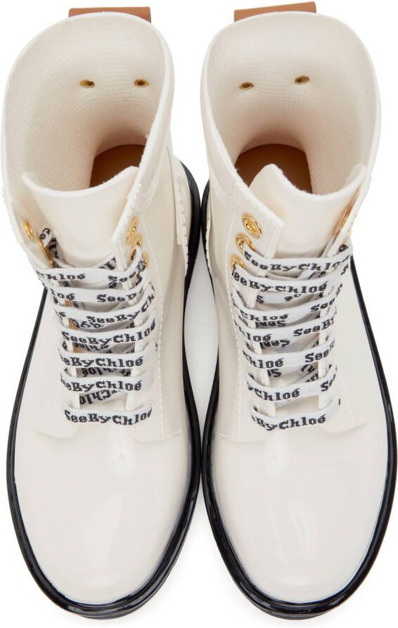 See by Chloé White Florrie Rain Boots