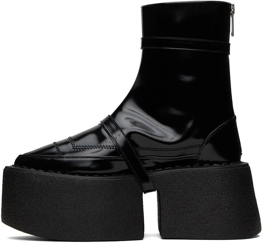 SHANG XIA SSENSE Exclusive Black Superstack Boots