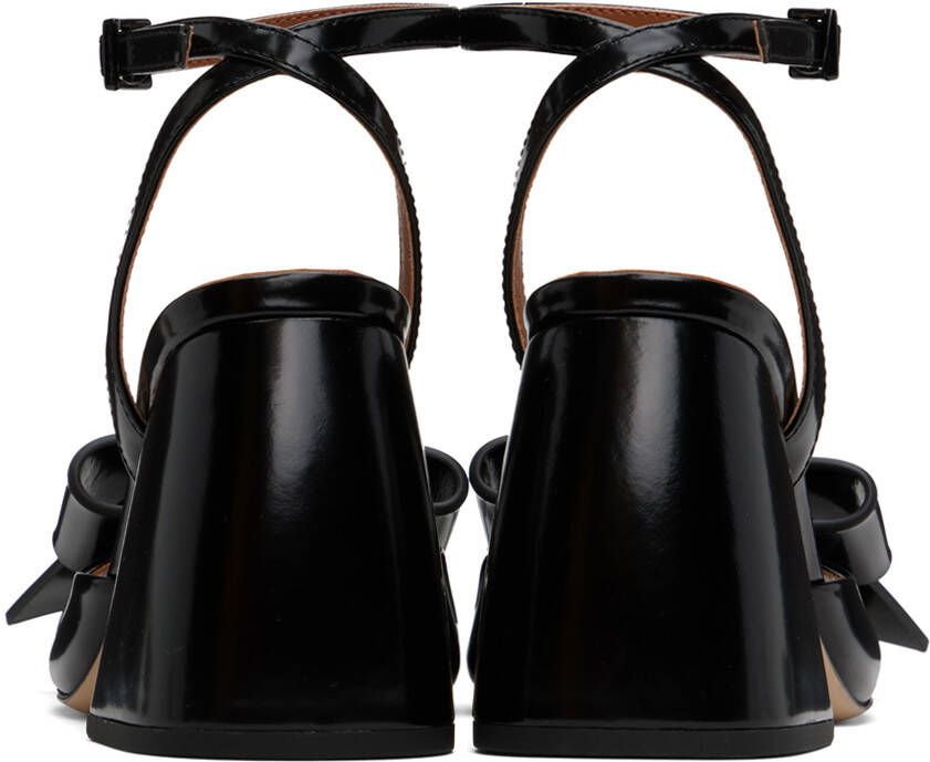 Shushu Tong Black Bow Heeled Sandals