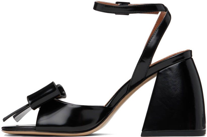 Shushu Tong Black Bow Heeled Sandals