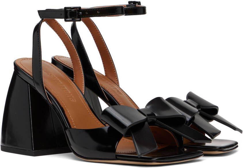 Shushu Tong Black Bow Heeled Sandals