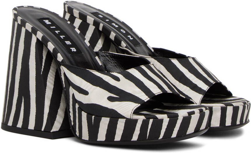 Simon Miller Black & White Slice Heeled Sandals
