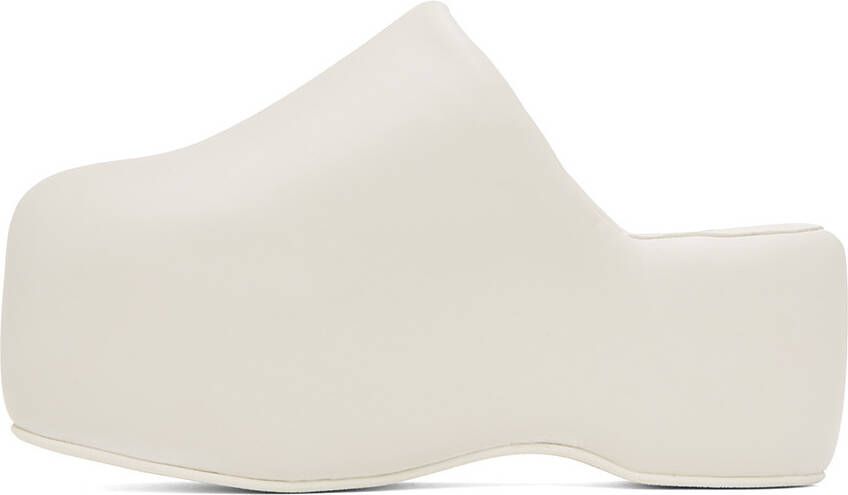 Simon Miller White Vegan Leather Bubble Platform Clog