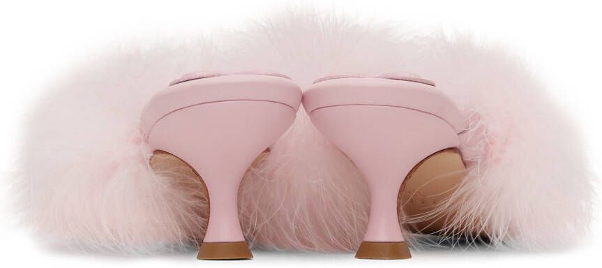 Sleeper Pink Pom Heeled Sandals