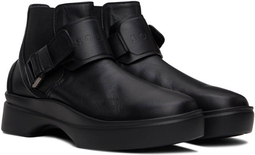 Solid Homme Black Leather Chelsea Boots