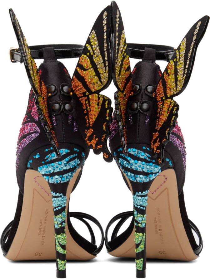 Sophia Webster Black Chiara Embellished Heeled Sandals