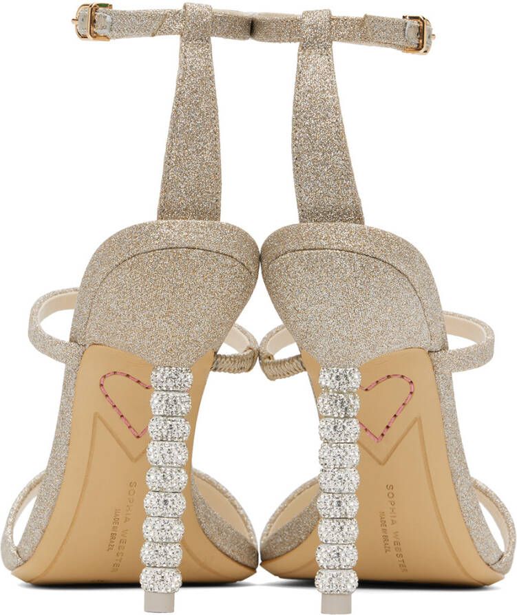 Sophia Webster Gold Rosalind Heeled Sandals