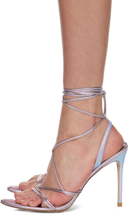 Sophia Webster Silver Amora Heeled Sandals
