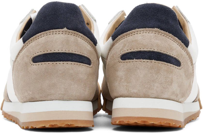 Spalwart White & Beige Pitch Low Sneakers