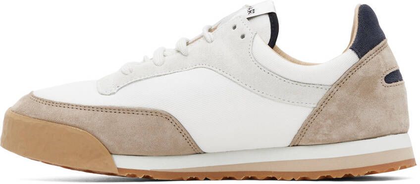 Spalwart White & Beige Pitch Low Sneakers