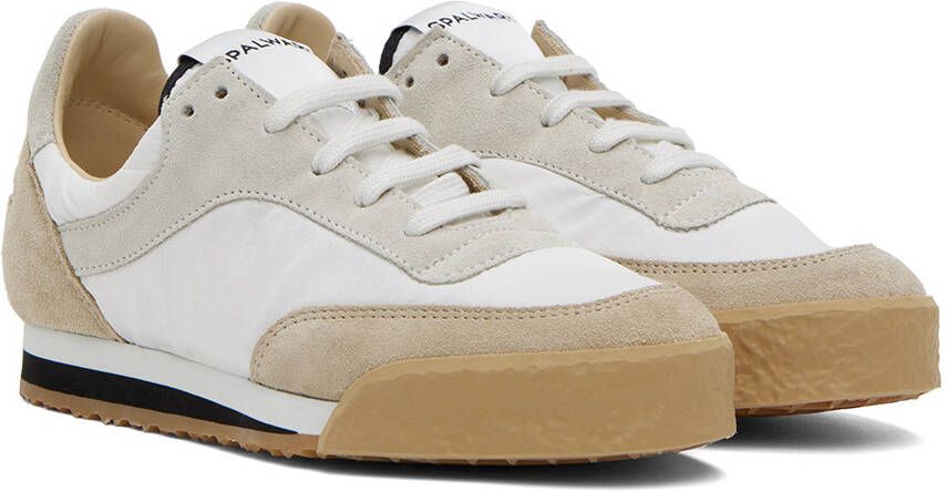 Spalwart White & Beige Pitch Low Sneakers