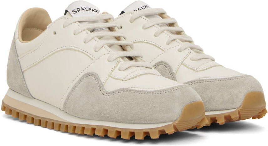 Spalwart White & Gray Marathon Trail Low Sneakers