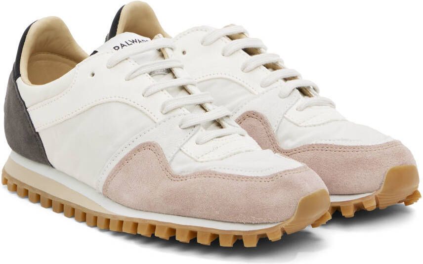 Spalwart White & Pink Marathon Trail Low Mix Sneakers