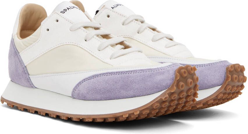 Spalwart White & Purple Tempo Sneakers