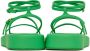 Sportmax Green Wedge Flat Sandals - Thumbnail 2