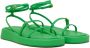 Sportmax Green Wedge Flat Sandals - Thumbnail 4